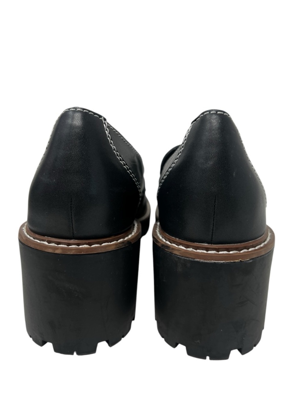 Blondo Black Lug-Sole Penny Loafers - Picture 6 of 9